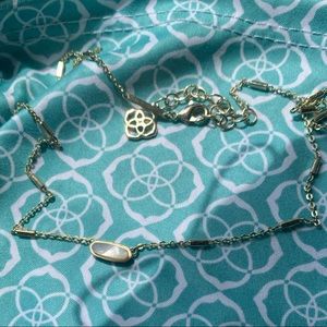 Kendra Scott Mother of Pearl Gold Necklace